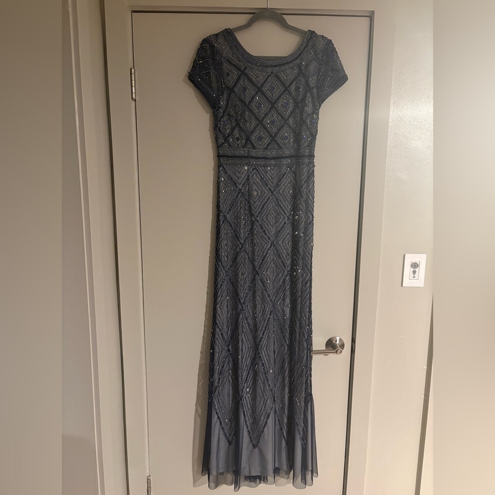 Adrianna Papell Midnight Beaded Gown